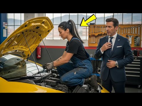 Un millonario entra en un taller… y queda sorprendido al ver a su exesposa trabajando como mecánica.