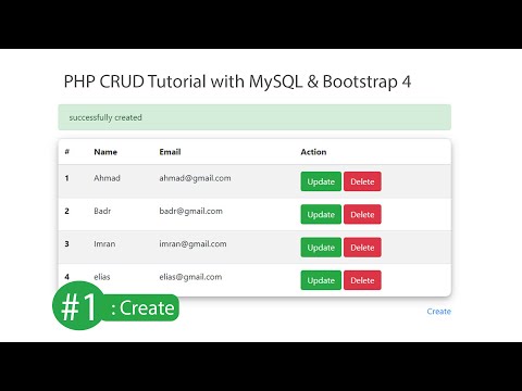 PHP CRUD Tutorial with MySQL & Bootstrap 4 #1 Create