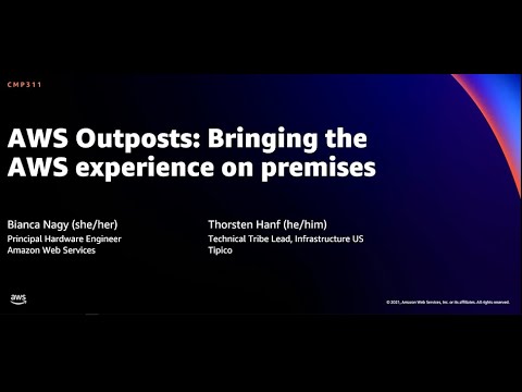AWS re:Invent 2021 - AWS Outposts: Bringing the AWS experience on premises