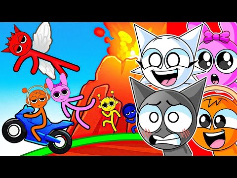 Sprunki Buddies Reacts To STICKMAN RACE!