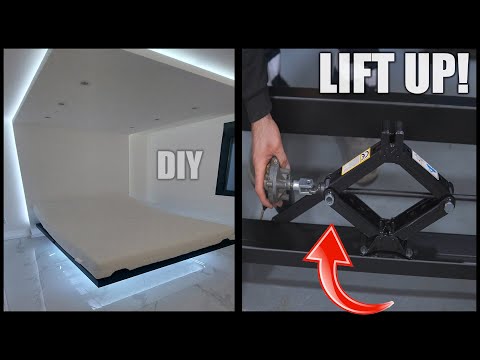HOMEMADE Floating Bed That Moves at the Push of a Button! 👉🔘