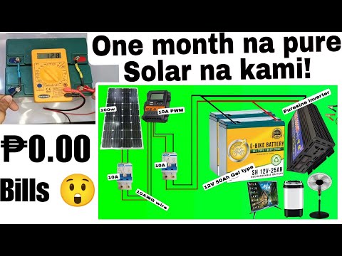 Paano Gumawa ng DIY 100w Solar set up With 12v 50ah Battery Setup for Beginners