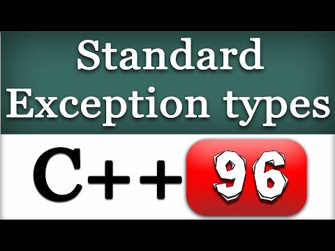 Available C++ Standard Exception Classes / Types and using them