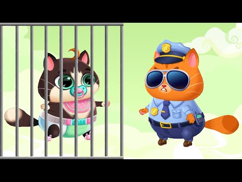 Суровый КОТИК БУБУ 2 №19. Кот полицейский. Мультик ИГРА про котят на Хвостик ТВ