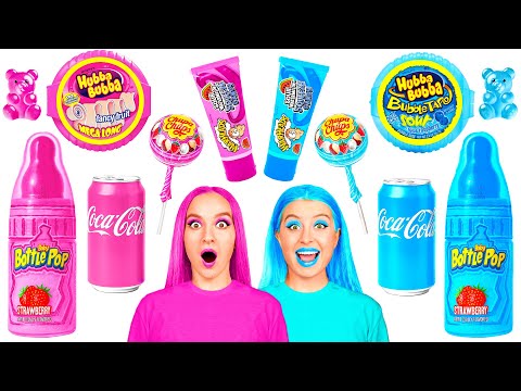 Pink Food vs Blue Food Color Challenge | Epic Food Battle by GoFun Challenge