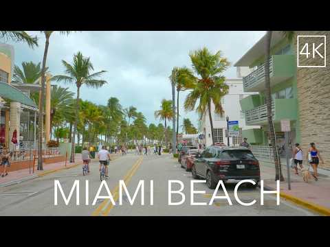 Miami Beach Florida City Drive 4K - Art Deco Driving Tour