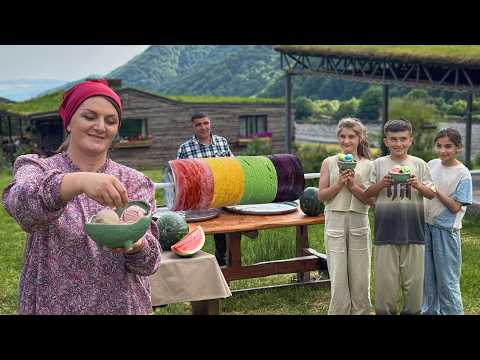 The Best Treat in Summer Heat - Fruit Ice Cream in a Mountain Village!