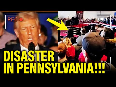 OMG! Trump gives TERRIBLE Speech to TINY CROWD in Pennsylvania