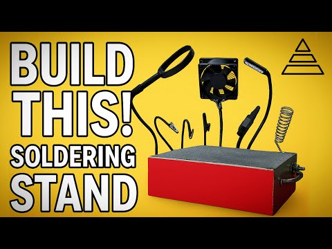 easy soldering, Ultimate DIY Soldering Stand | Helping Hands with Light, Fan & Magnifier