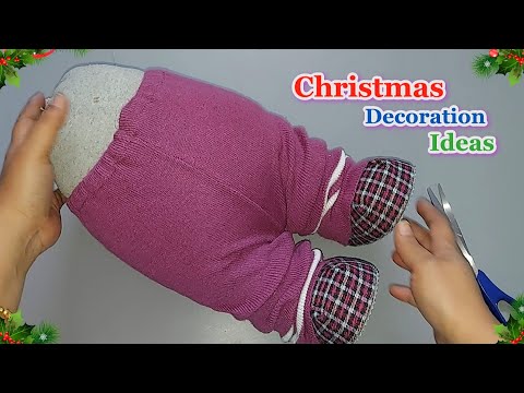 Easy Christmas gnome making idea from waste Tin Can & Old Cloth | DIY Christmas craft idea🎄