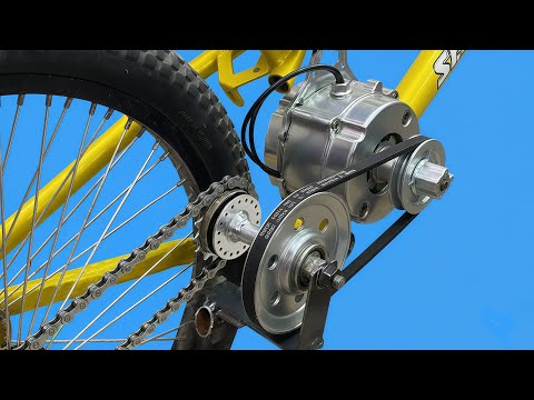 Turn an Old Washing Machine Motor into a Belt-Driven Super Bike!