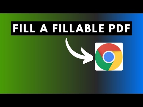 How to Fill a Fillable PDF Form for Free Using Google Chrome