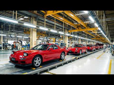 Mazda RX-7 Factory Production - How Twin-Turbo Rotary Engine is Built | JDM Legends
