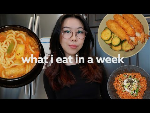 🍜 what i eat in a week! (realistic + asian food) 🍤