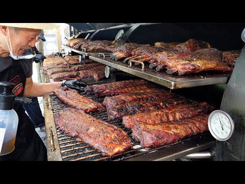 산속에서 만드는 텍사스 바베큐 / texas barbeque making in the mountains - korean restaurant food