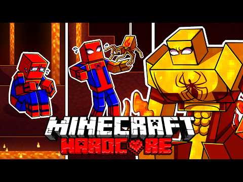 I Survived 100 DAYS as LAVA SPIDERMAN in HARDCORE Minecraft!