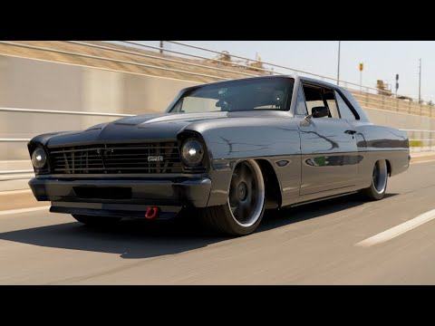SUPERCHARGED 900HP LS7 Custom ‘66 Chevy LOUD Exhaust and Burnout ! [4K]