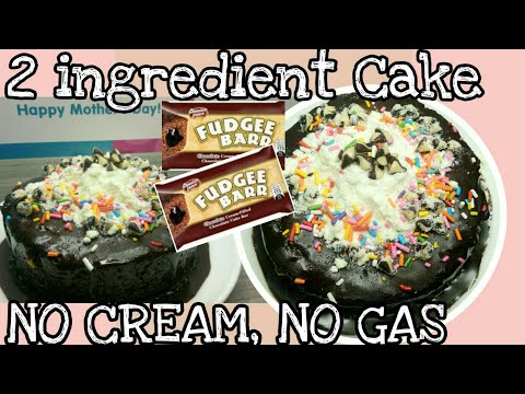 No bake fudgee bar cake | Only 2 ingredient cake | fudgee bar cake