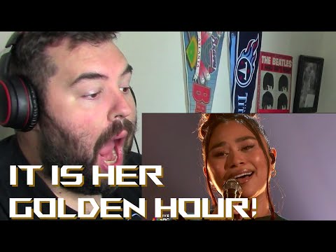 Singer reaction to Jessica Sanchez Semifinals performance on AGT 2025 (GOLDEN HOUR!)