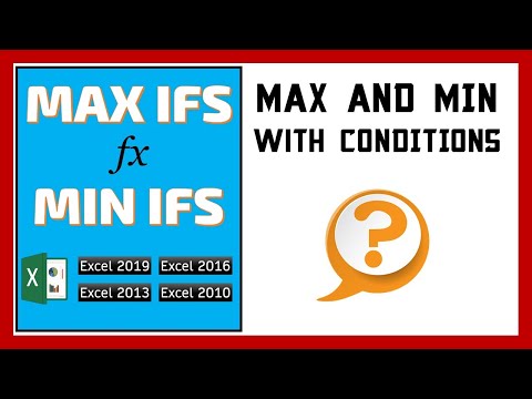 Excel MAX or MIN with CONDITIONS | MAXIFS and MINIFS Functions in Excel