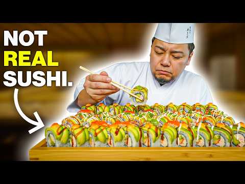 Strict Sushi Chef tries American Sushi for the First Time