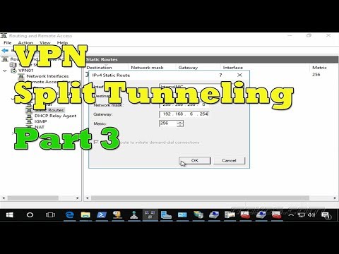Adding Static Routes for VPN Split Tunneling - Windows Server 2016