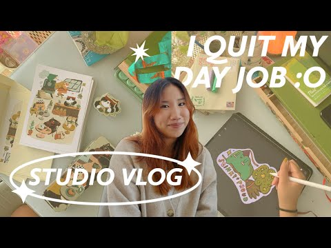 i quit my day job... ✸ september art studio vlog