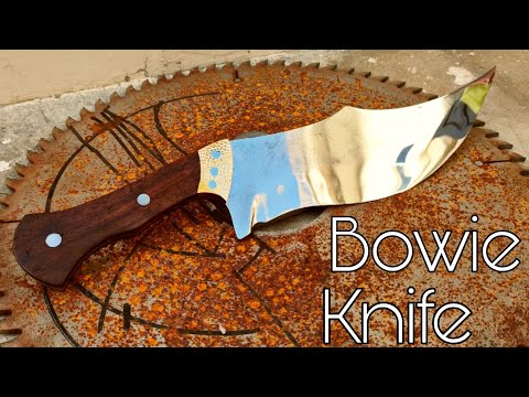 Making a Bowie knife from Rusty Saw Blade