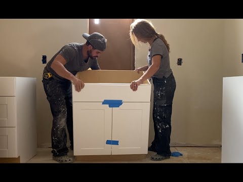 One Less Project! | Installing Kitchen Cabinets in Our Off Grid Tiny Cabin