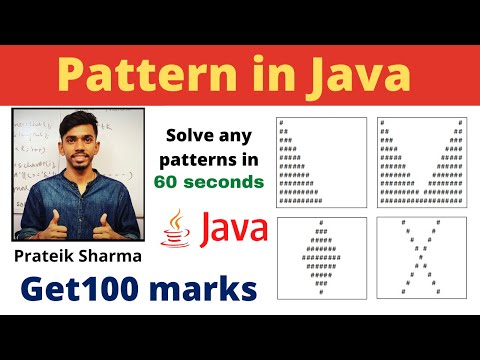 How to solve pattern in Java class 10 ICSE Computer Applications Prateik Sharma by Java