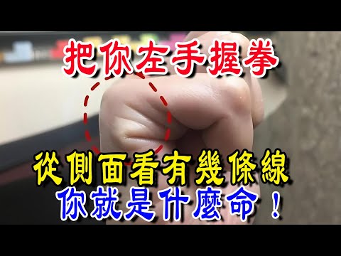 神準！把你左手握拳，從側面看有幾條線，你就是什麼命！算命的看完都說准！| 吉福坊