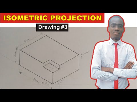 Isometric Projection #3 | How to Draw a Cut Out in Isometric Projection | Isometric Drawing Tutorial