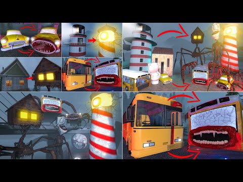 CREATURES MEGAMIX! - LIGHTHOUSE HEAD, HOUSE HEAD, TOILET HEAD, BUS EATER