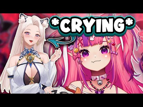 "I'm not crying, YOU'RE Crying!" | Snow-Leopard Waifu REACTS to Ironmouse's Story