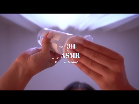 ASMR 3 Hr (No Talking) Skincare SPA Facials 99,9% Sleep (Layered Sounds+Compilations)