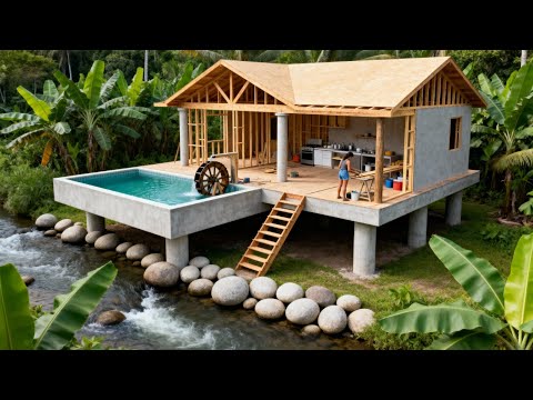Talented Woman Builds Modern Riverside House With a Warm Kitchen in 135 Days | @Lý Thiên An