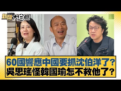 60國響應中國要抓沈伯洋了？ 吳思瑤怪韓國瑜怎不救他了？【#新聞大白話】20251110-7｜#黃揚明 #侯漢廷 #陳揮文