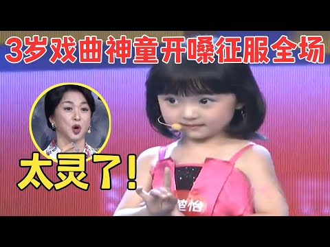 明明才3岁,唱戏竟然唱得这么好!台下的评委都被萌化了！【我家大明星】