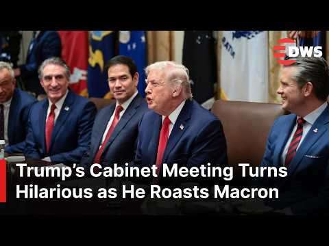 Trump ROASTS Macron in Cabinet Meeting Whole Room Bursts Into Laughter Over Drug Price Deal | AC1E