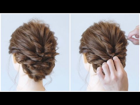 大人かわいいヘアアレンジ☆くるりんぱとロープ編み/ hair works &SOL