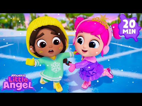 Ice Skating Snowflake with Jill the Princess! ⛸️👸 | Little Angel Kids Songs & Nursery Rhymes
