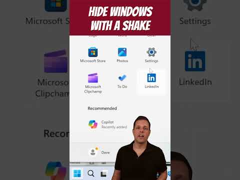 Hide windows with a shake