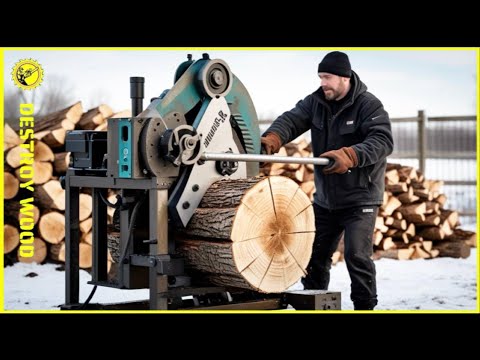 230 Fastest Automatic Firewood Processing Machine | World's Fastest Wood Cutting Chainsaw