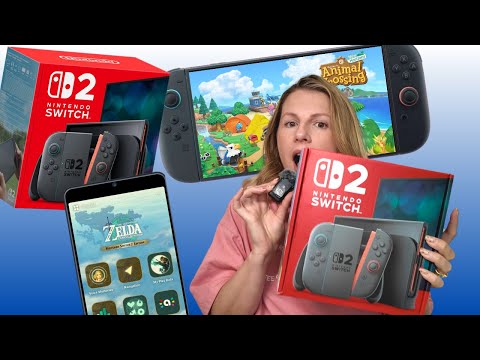 SWITCH 2 Unboxing - NEW Features, Gameplay, Animal Crossing Transfer + Zelda App, STEAM DECK Compare