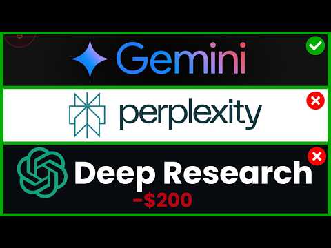 $20 vs $200 Google Gemini Deep Research VS OpenAI Deep Research VS Perplexity Deep Research!🤖