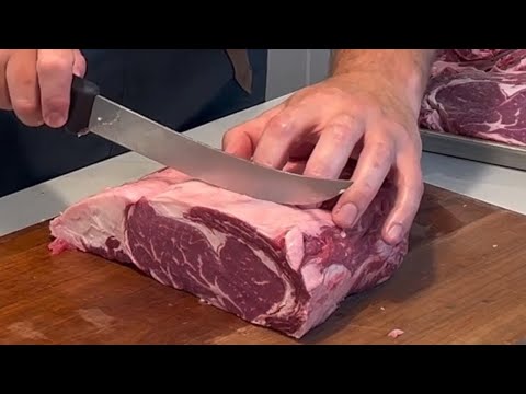 How To Cut A Whole Ribeye: Closeup Tutorial