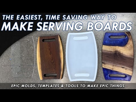 Easiest Time Saving Way To Make Wood & Epoxy Resin Serving Boards With Silicone Molds & Templates