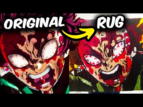 I Made a Tanjiro Kamado Rug from Scratch (Full Anime Rug Process)