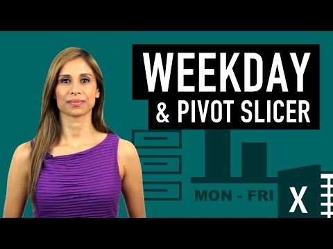 Excel Pivot Chart with Slicers for Months to Show Values by Weekday Names
