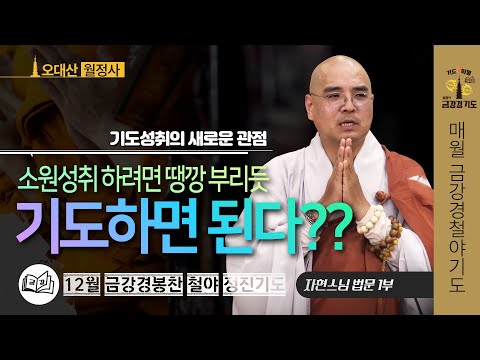 소원성취 하려면 땡깡 부리듯 기도하면 된다?? 기도성취의 새로운 관점 | 금강경봉찬철야기도법회 | 자현스님 법문 (1/2)